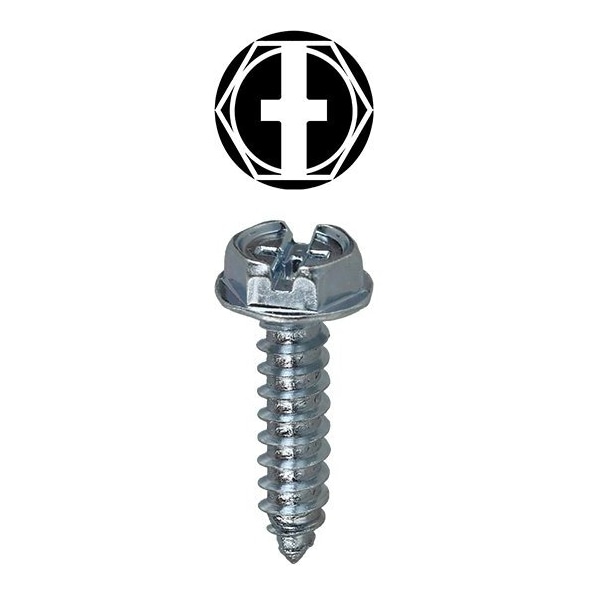 Dottie Sheet Metal Screw Kit, Zinc Plated Finish, Carbon Steel, Hex Washer Head Hex/Phillips/Slotted Drive 8HX - main